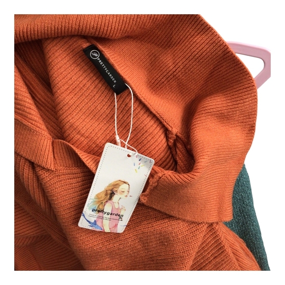 Pretty Garden Women's Orange Sweater Set NWT Size Large - Picture 4 of 4